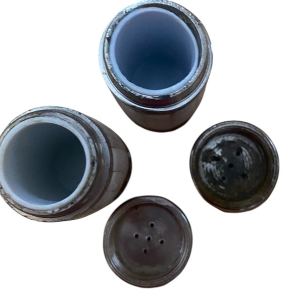 Ralph Lauren mother of pearl & silver salt & pepper shakers - Picture 10 of 16